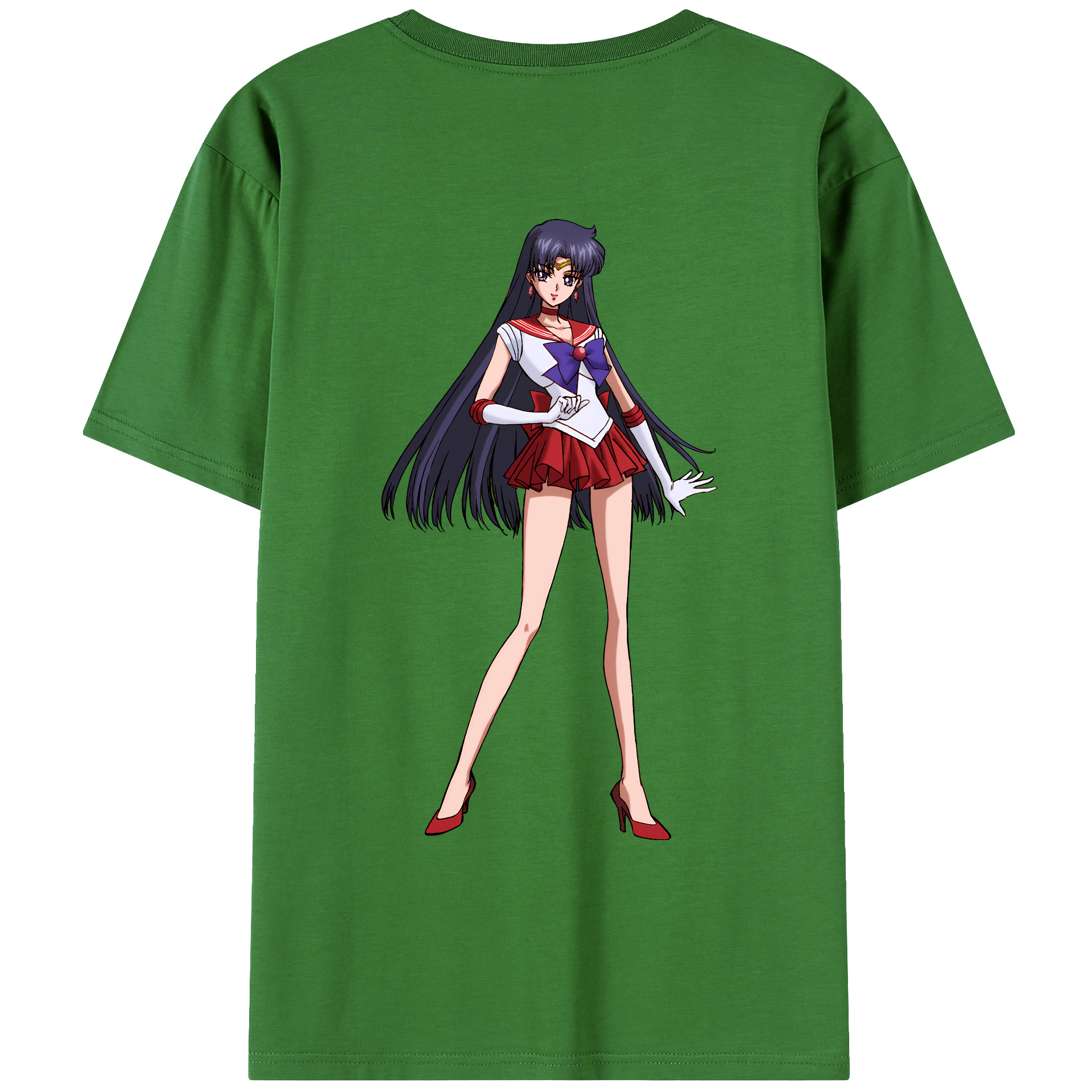 （画像用） 美少女戦士セーラームーン 火野レイ ひの レイ Sailor Moon Hino Rei （セーラーマーズ,Sailor Mars） レディース半袖Tシャツ(バックプリント)